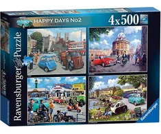Ravensburger Dėlionė 4x500 vnt. - Laimingos dienos