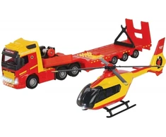 Majorette - Grand Series Volvo Truck And Police Helicopter