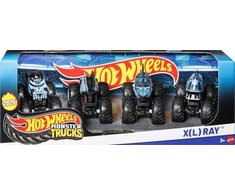 Mattel - Hot Wheels Monster Trucks X L Ray Series 4 Pack