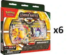 Kolekcinio Kortų Žaidimo Kaladė - Pokémon Miraidon ex Lygos Mūšio Kaladės Ekspozicija, 6 Vnt.