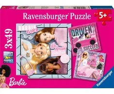 Ravensburger Dėlionė 3x49 vnt. - Barbė