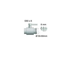 IBC rutulinis ventilis 75mm vid.sr. x 60mm iš.sr. su akle
