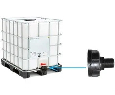 Pajungimas 60mm prie IBC konteinerio x 3/4 išorinis sriegis