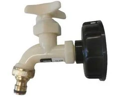 Plastikinis pajungimas prie IBC konteinerio 60mm su kraneliu