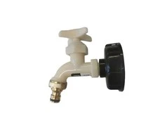Plastikinis pajungimas prie IBC konteinerio 60mm su kraneliu