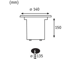 Paulmann Plug &amp; Shine įleidžiamas šviestuvas 6W, 38°