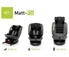 4 BABY automobilinė kėdutė Matinis-FIX 40-150cm GRAPHITE I-SIZE