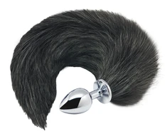 Alive Juodas&amp;Baltas Fox Tail M