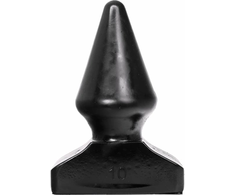 All Black All Juodas Anal Priedas 20.5 cm - Smooth Grooved Silicone Plug