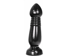 All Black All Juodas Champagne-Shaped Intimate Plug 27.5 cm Juodas