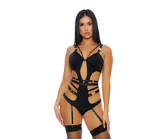 Forplay WeClick Teddy Lingerie Set S - Strappy Design &amp; Gold Accents