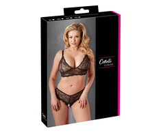 Cottelli Curves Bra and String juodas 2XL