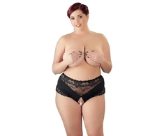 Cottelli Curves Pearl Briefs juodas 4XL