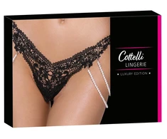 Cottelli stringai Styga su perlų grandinėlėmis S/M