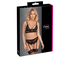 Cottelli Bra &amp; Thong juodas XL