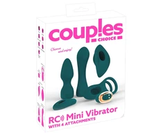 Couples Choice RC mini vibratorius su 4 priedais