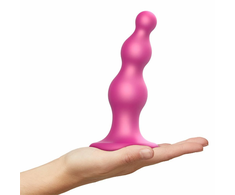 Strap-On-Me - Dildo Plug Beads Metallic Raspberry Rožinė L
