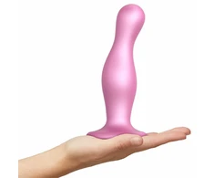 Rožinė Strap-On-Me - Dildo Plug Curvy Metallic Sugar Rožinė S