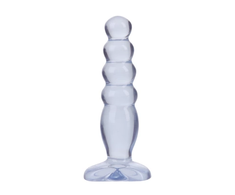 Doc Johnson Crystal Jellies Anal Plug 12 cm - Soft Graduated Shape, Clear
