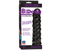 Doc Johnson Code Juodas Raging Hard Model 20 cm - Vac-U-Lock Compatible, Juodas