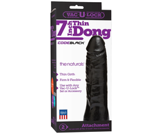 Doc Johnson CodeBlack Thin Vac-U-Lock 18cm Attachment, Juodas