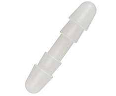 Doc Johnson Double Up Frosted Dual-Sided Attachment Plug, Transparent