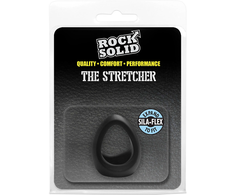 Doc Johnson Rock Solid The Stretcher Dual Support Silicone Ring Juodas