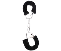 Doc Johnson Pipedream Furry Cuffs Juodas - Comfortable Faux Fur Restraint System