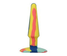 Doc Johnson A-Play Groovy Silicone Multicolor Plug 12 cm - Tapered Base Comfort