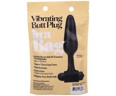 Doc Johnson Silicone Juodas Anal Plug 12 cm with 10-Function Bullet
