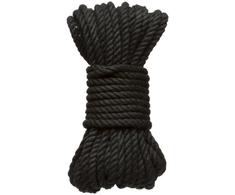 Doc Johnson Bind and Tie Hemp Rope 6mm x 30ft Juodas - Durable Natural Fiber