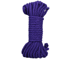 Doc Johnson Bind and Tie Hemp Bondage Rope 6mm 30ft Violet - Durable Natural Fiber
