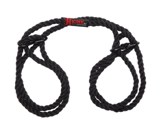 Doc Johnson Restrain Bind Tie 6mm Hemp Cuffs Juodas - Adjustable Wrist or Ankle Model