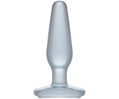 Doc Johnson Crystal Jellies Medium Silicone Plug, Clear, 12.7 cm