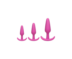 Doc Johnson Mood Naughty 1 Silicone Anal Trainer Set 3pcs Juodas