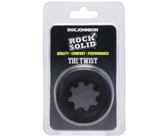 Doc Johnson The Twist Silicone Support Ring Juodas Flexible Design