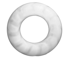 Doc Johnson Rock Solid Fat Tire Wide Silicone Ring with Textured Surface Juodas