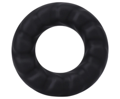 Doc Johnson Rock Solid Fat Tire Silicone Wide Ring with Tread Pattern, Juodas