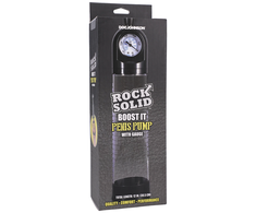 Doc Johnson Rock Solid Boost It Vacuum System with Pressure Gauge, Transparent