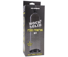 Doc Johnson Rock Solid Manual Vacuum Enhancement System with 4 Silicone Sleeves