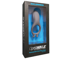 Doc Johnson OptiMALE Rechargeable Silicone Vibrating Ring Juodas USB