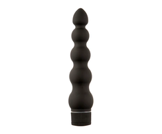 Doc Johnson Juodas Magic Ribbed Vibrator 18cm Velvet Touch Juodas