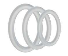 Doc Johnson Oxballs Tri-Pack Silicone Comfort Ring Set - 3 Sizes, Durable Juodas