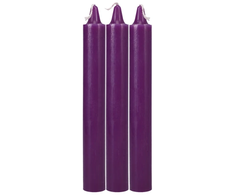 Doc Johnson Japanese Drip Candles Violetinė 3-Pack - Body-Safe Wax