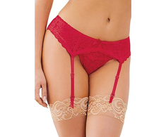 Dreamgirl Lace Garter Belt Diamond Juodas - Elegant Adjustable Lingerie