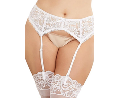 Dreamgirl Lace Garter Belt Diamond Juodas - Elegant Adjustable Design