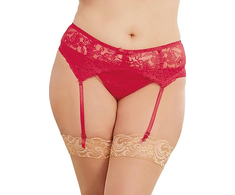 Dreamgirl Lace Garter Belt Diamond Juodas - Elegant Adjustable Lingerie