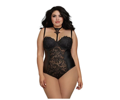 Dreamgirl Teddy NH-1X Juodas Lace Bodysuit Plus Size
