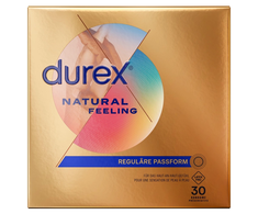 Durex Natural Feeling 30-Pack Polyisoprene Anatomical Condoms