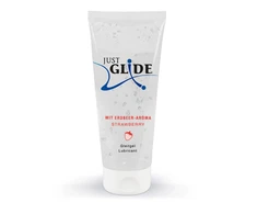 Just Glide Strawberry Braškių kvapo vandens pagrindo lubrikantas, 200 ml
